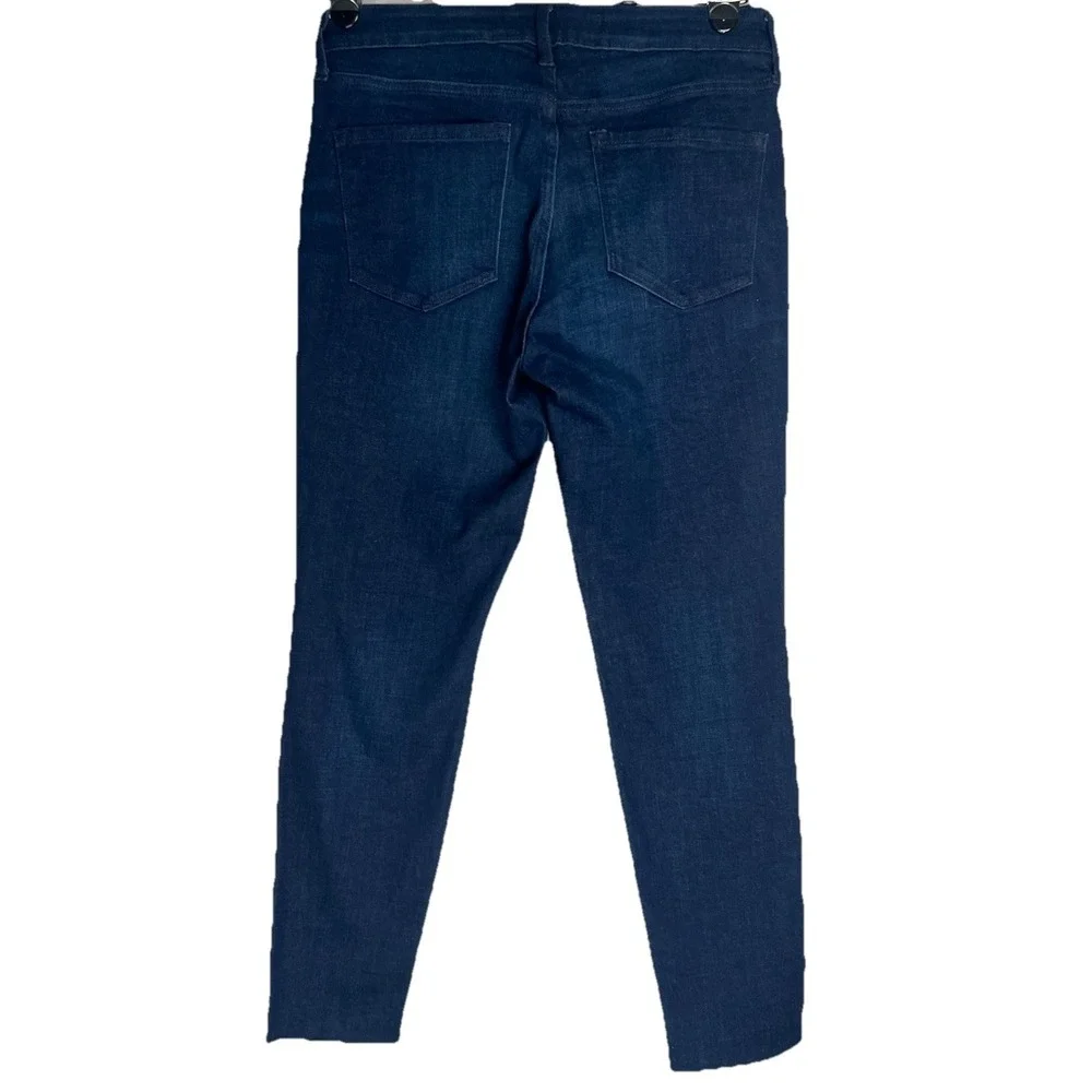Old Navy Rockstar Super Skinny Ankle Jeans Womens 12 Mid Rise Dark Wash‎ Blue